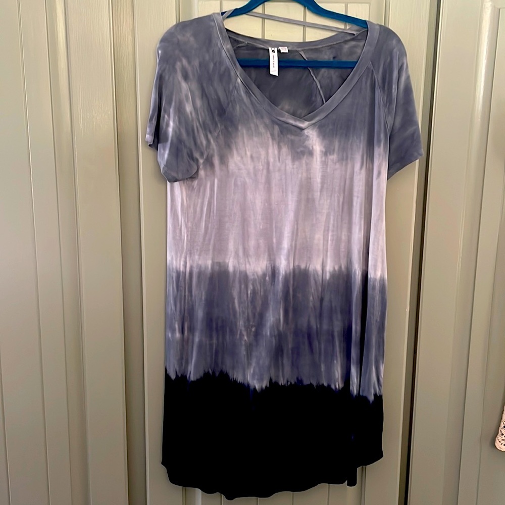 grey black ombré casual dress